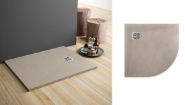 SanSwiss DUNE W32R sprchová vanička, čtvrtkruhová 900 x 900 mm, litý mramor,  bílá   W32R5509009